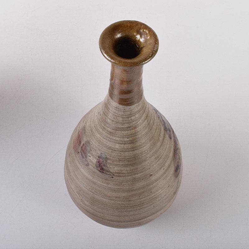 唐津　二川焼　鶴首徳利　時代箱　C　7274