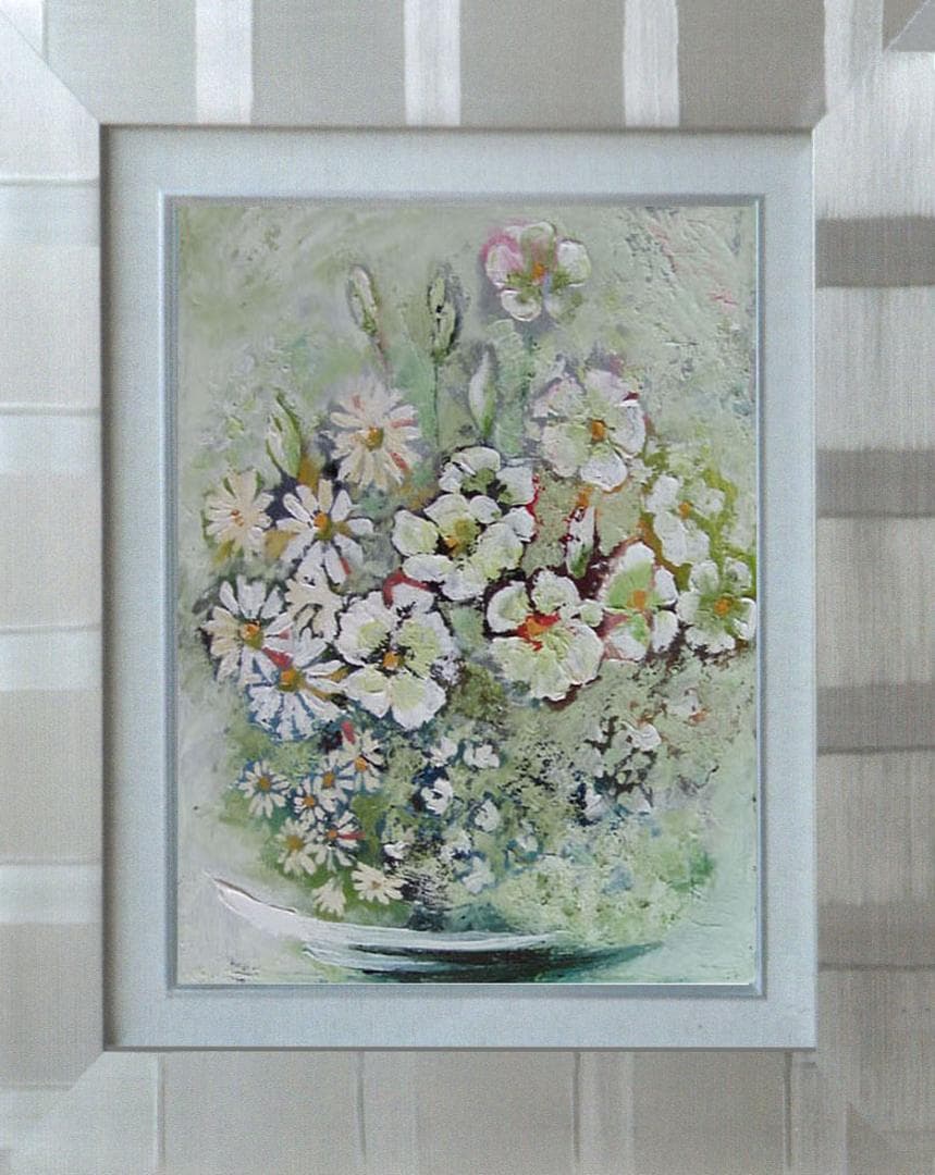 油絵 菅家令子 絵 絵画 インテリア uF6-112802 花