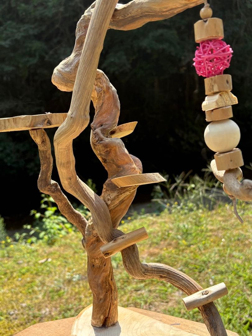 ハンドメイド　流木　バードジム　バードアスレチック　流木インテリア