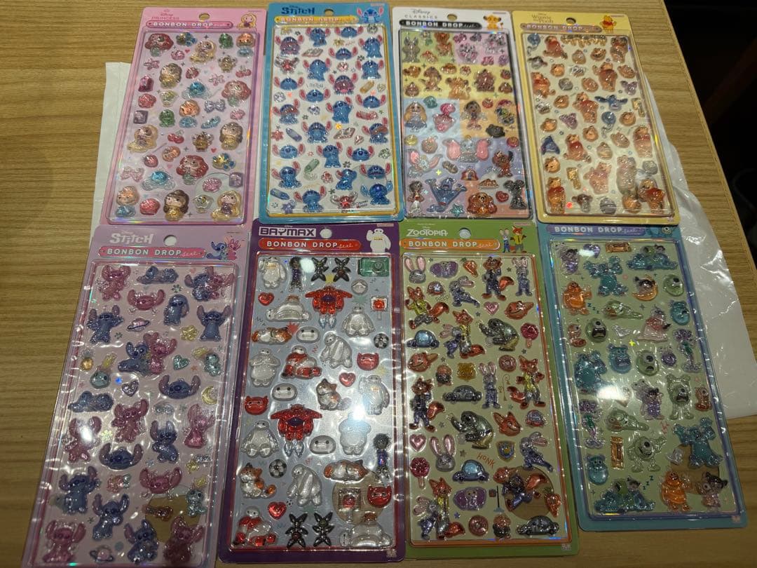 ディズニー ボンボンドロップシール 第2弾 8種セット 国内正規品