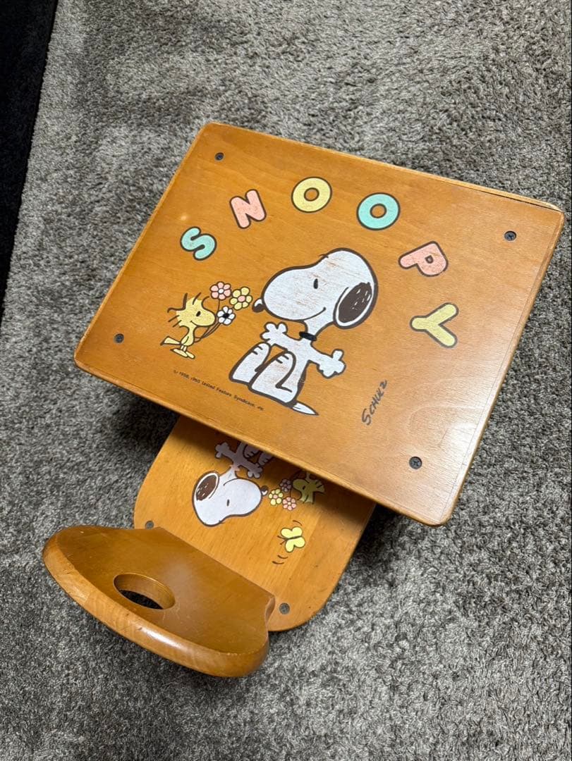 激レア スヌーピー ベビーデスク＆チェア木製 昭和レトロ ビンテージ