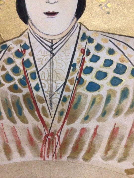 掛け軸　扇面　ちょっと怖いし… 木箱付き