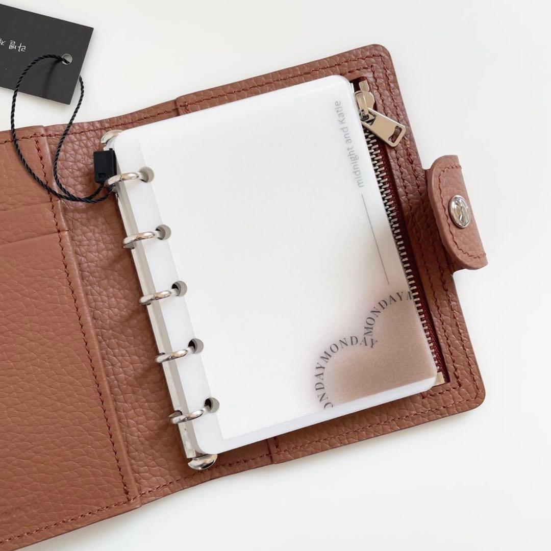 早い者勝ち　韓国　バインダー　貯金　M5 ブラウン　リフィル　手帳