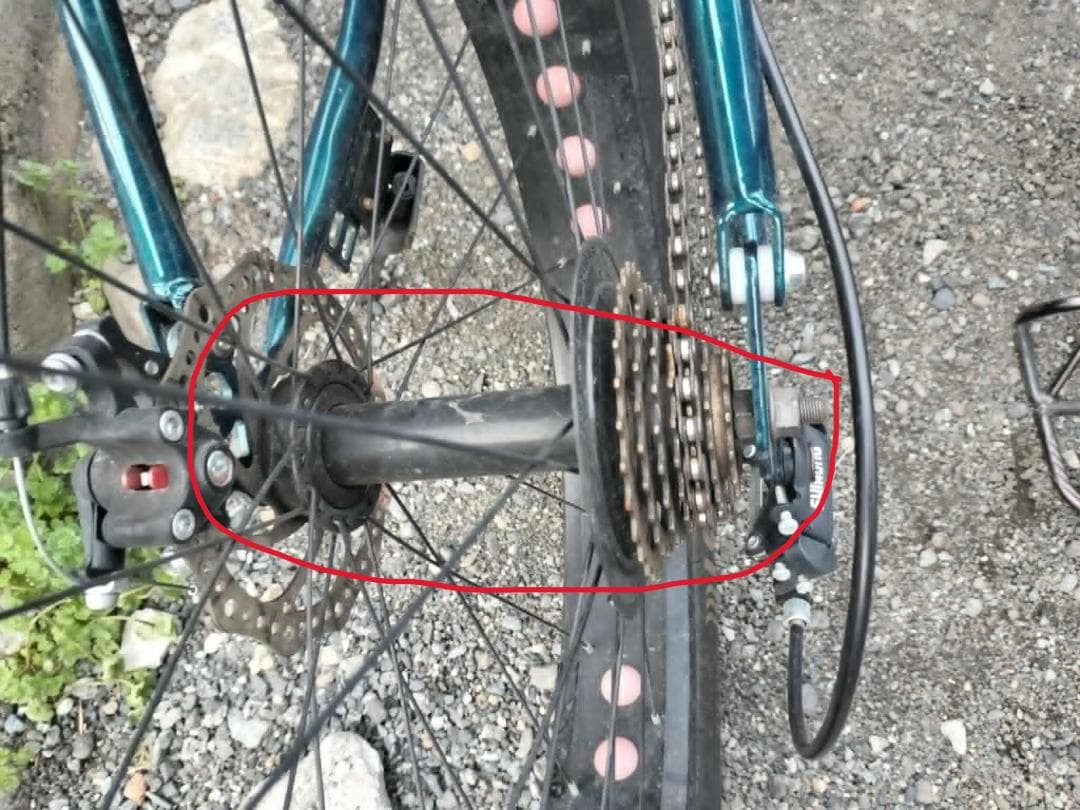 スポーツ自転車 MTB 後輪ハブ故障 ジャンク 引き取り限定