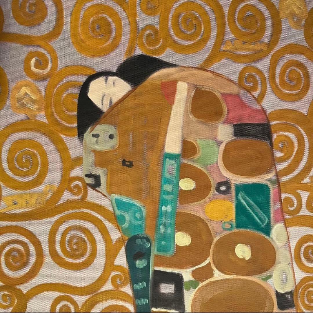 ★B級品★ （大）手書き油絵 クリムト 生命の木 インテリア 絵画