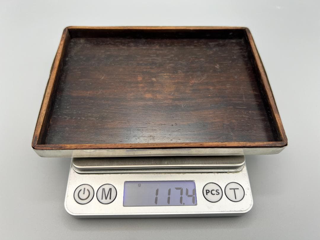 【海】銀製　秀山作　手彫　波鶴図　ケース　小箱　小物入れ　蓋のみ　約117g