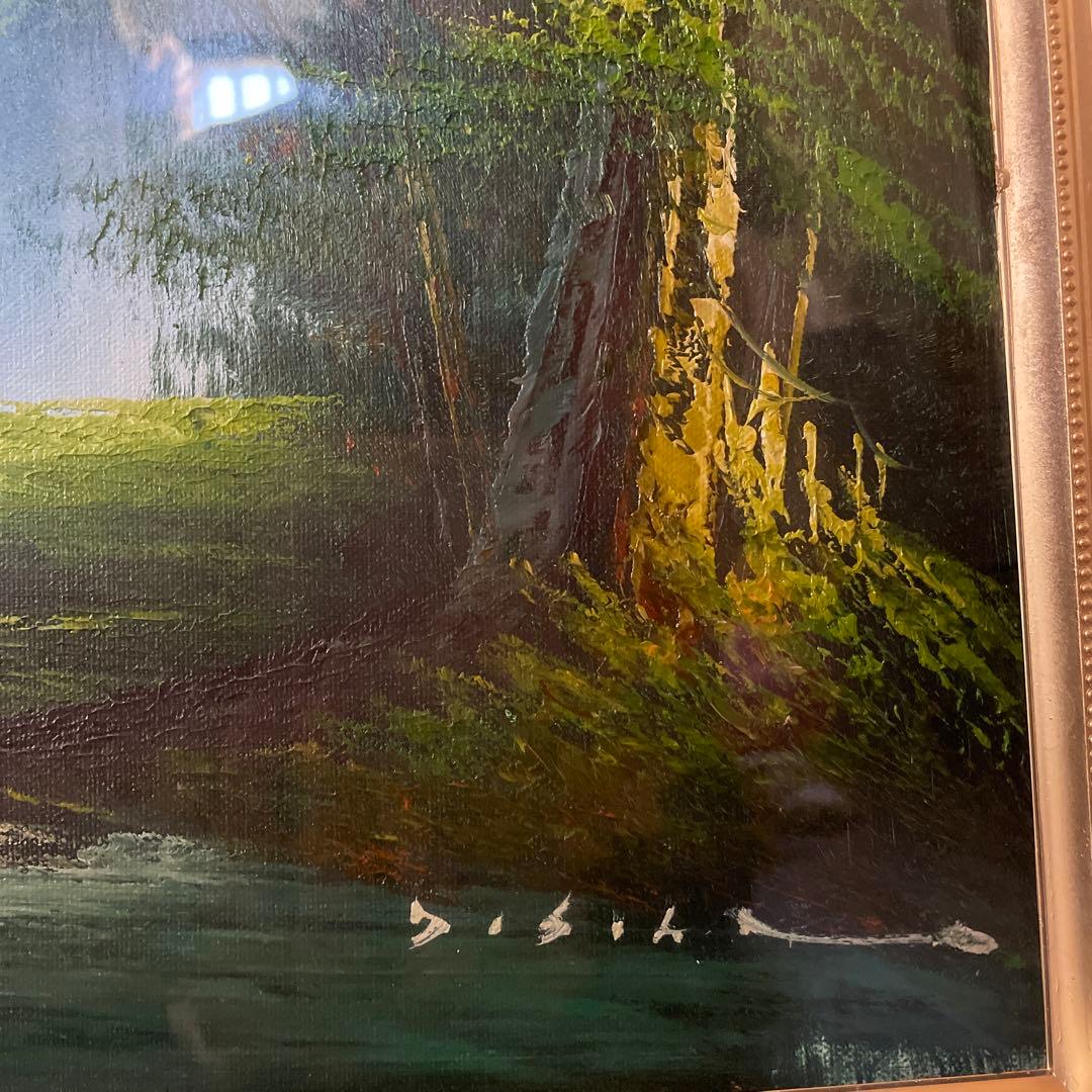 風景油絵　額56×47×4.5cm お値下げ交渉してください。アンティーク