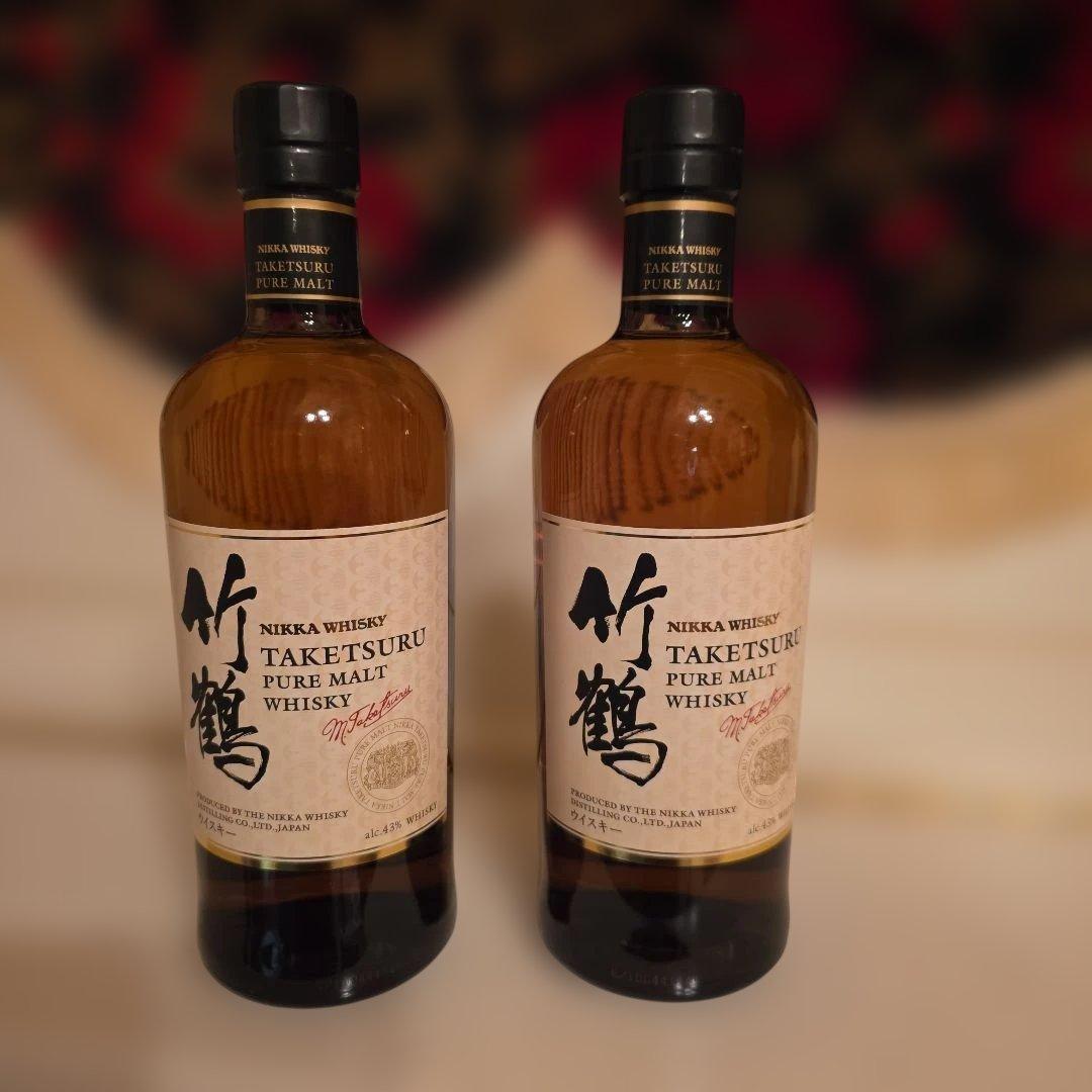 (入手困難) [ NIKKA ] 竹鶴 ピュアモルトウイスキー(新品) ２本 !