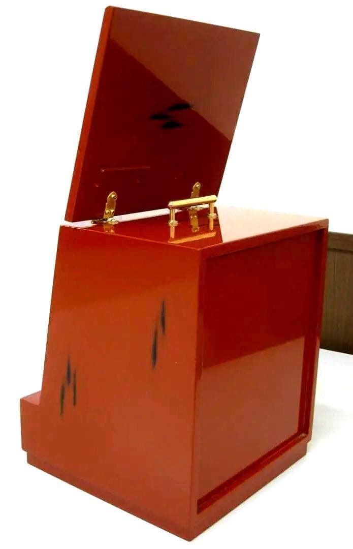 廃番品　メイクボックス 小　紀州塗り　根来塗　鏡台　コスメボックス