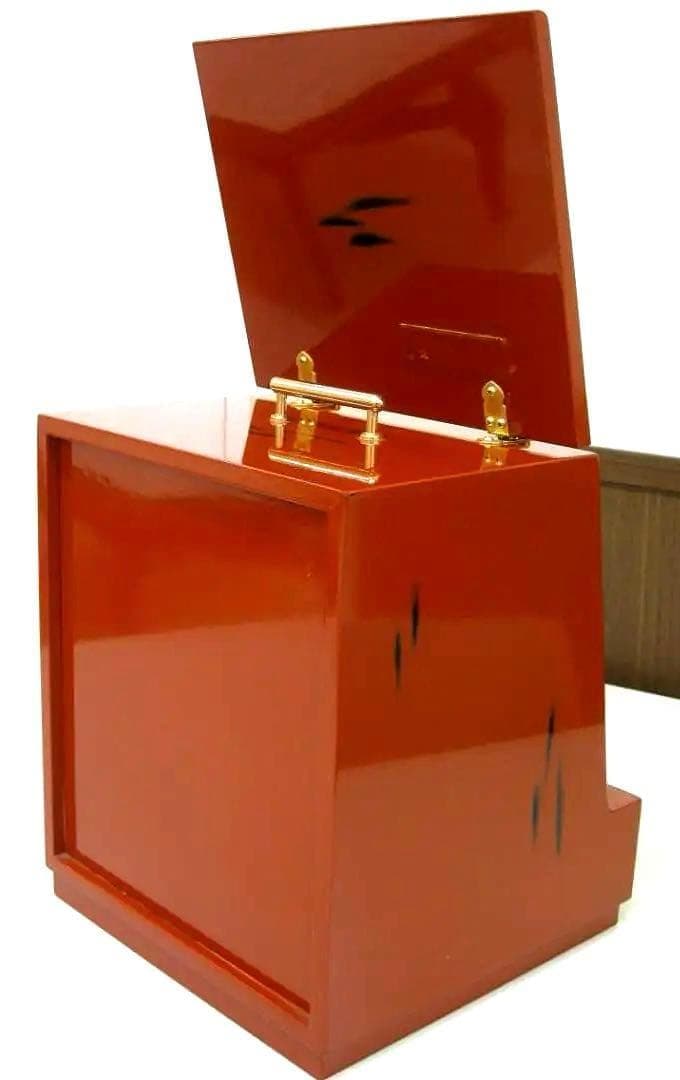 廃番品　メイクボックス 小　紀州塗り　根来塗　鏡台　コスメボックス