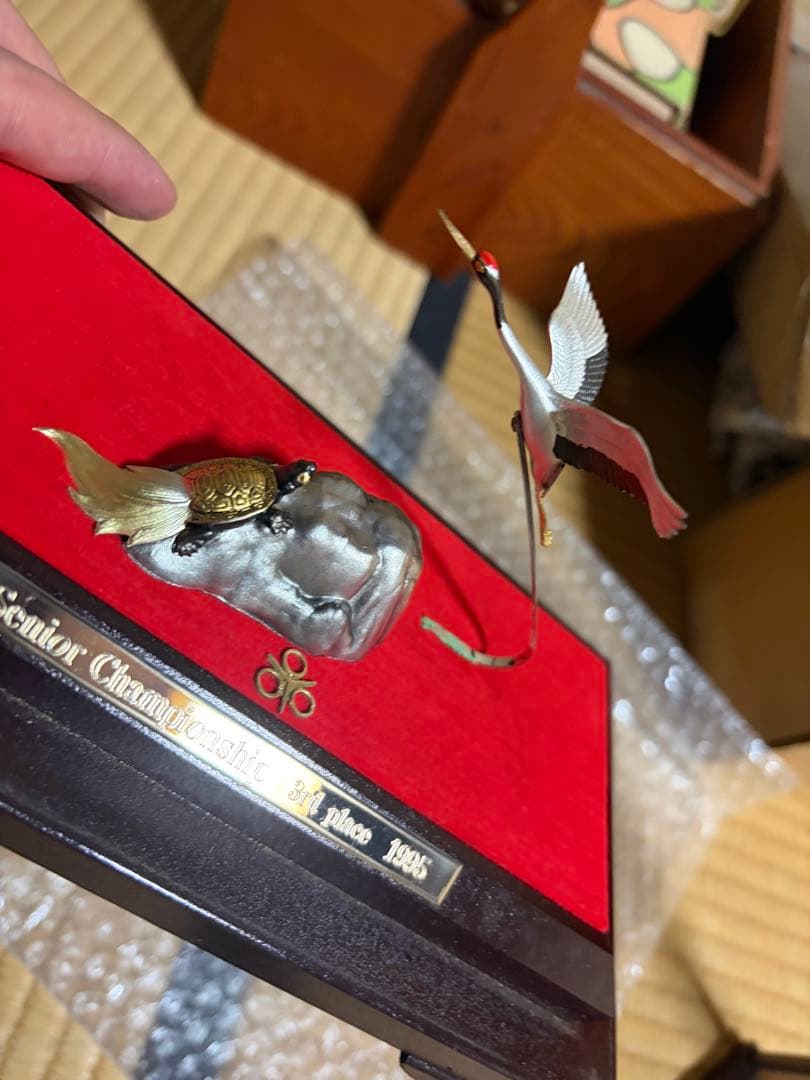 武比古　純銀製（恐らく）一応刻印はあります　鶴