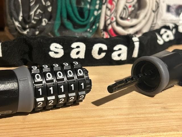♪送料無料★sacai★希少★自転車ロックチェーン★新品★22-0336S★黒♪