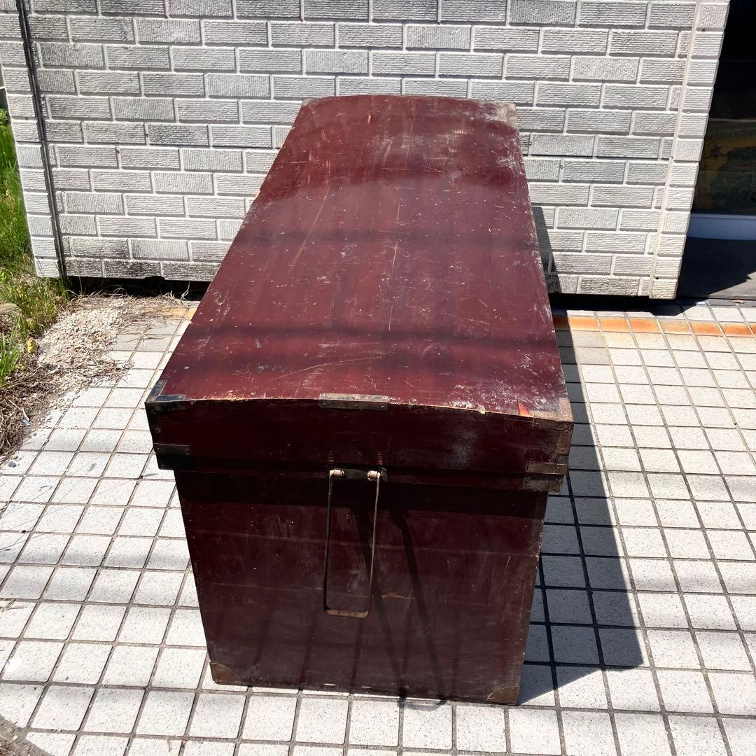 時代家具 大型 挟み箱 鋏箱 レトロ 古道具 木製 骨董品 参勤交代 大名行列