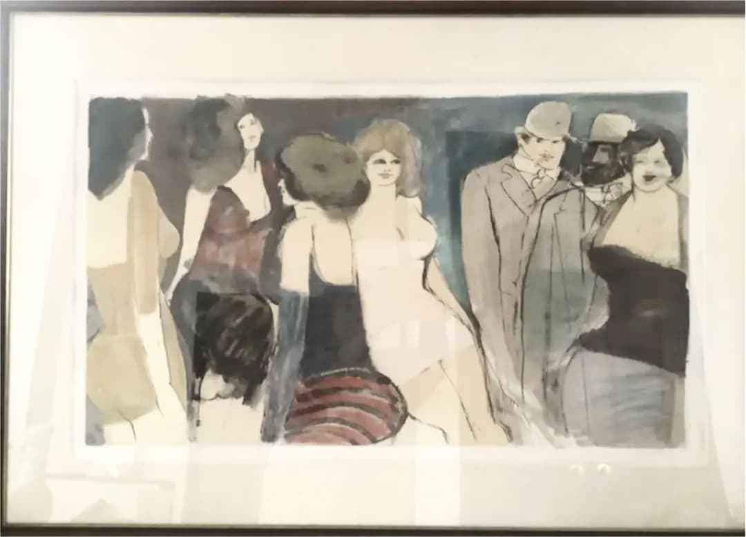 デビッド　シュノイヤー　リトグラフ作品　希少品“グループ”