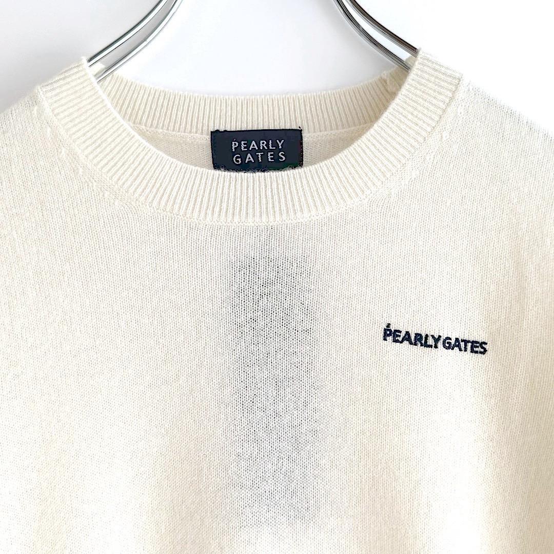 453 パーリーゲイツ 定価33,000円 カシミヤ100％ ニット 白 0 S