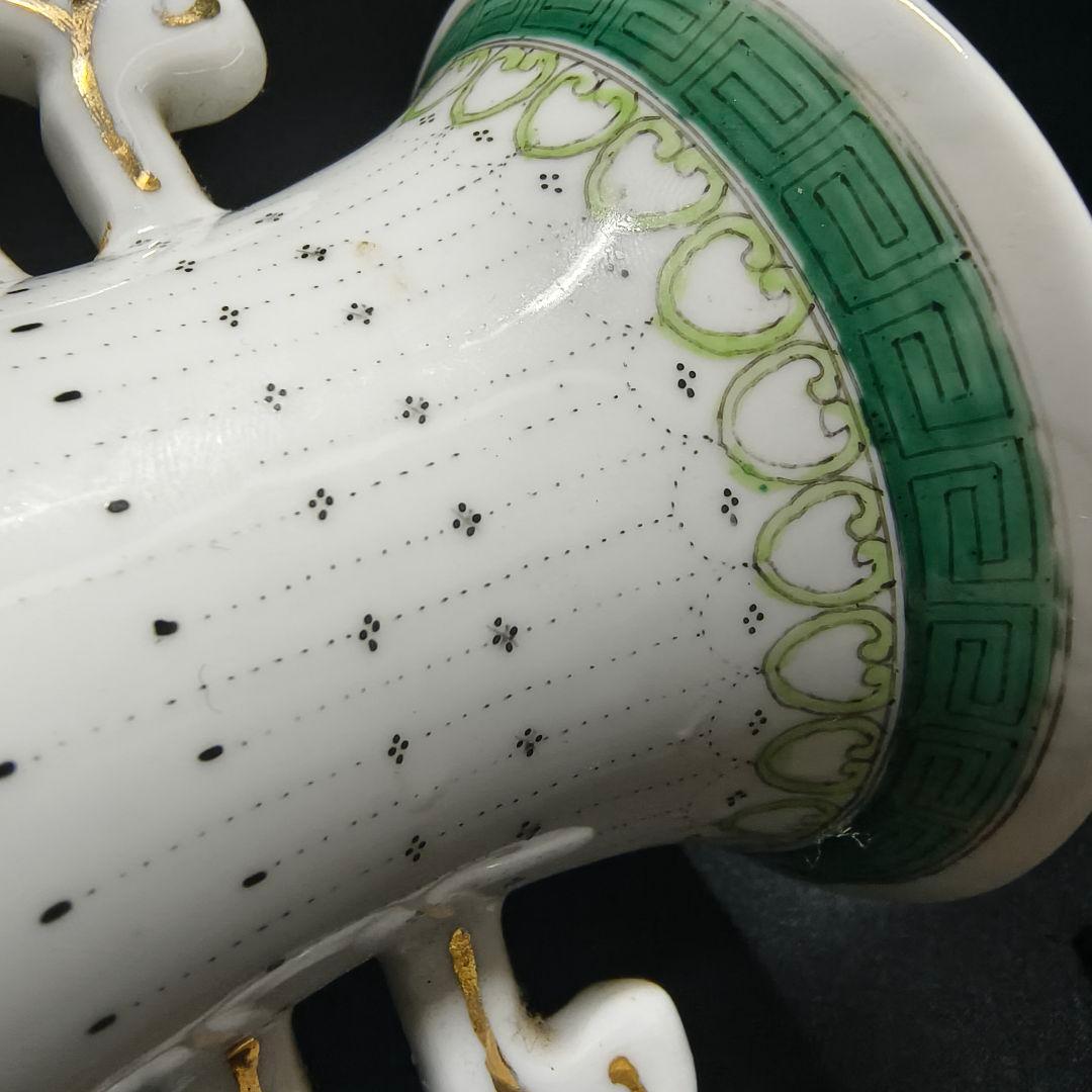 中国花瓶 手描き山水風景図 建窯 作家物 古美術 時代物 蒐集家放出美品 骨董