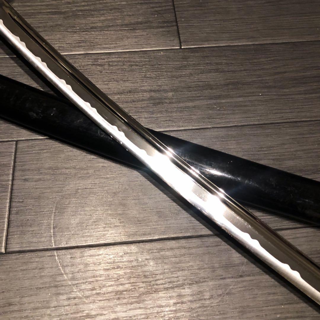 最高級模造刀　高級居合刀　樋入り刀身　青緑拵え　亜合金刀身　名刀