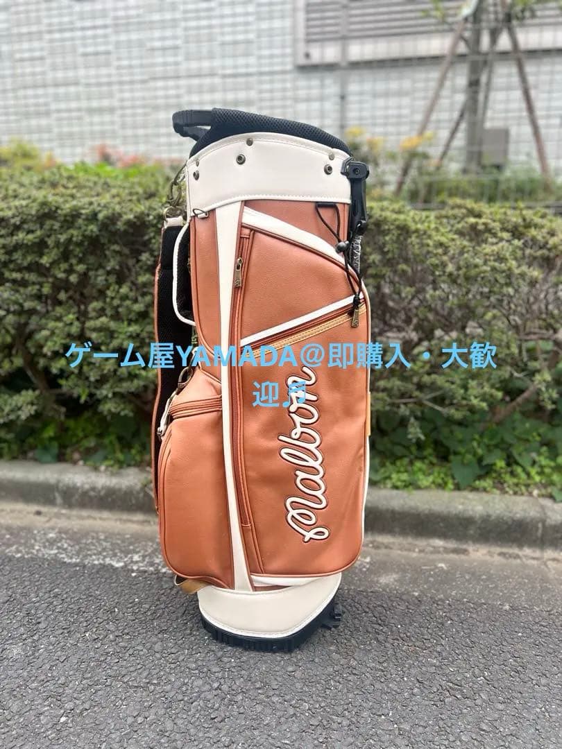 Malbon マルボン キャディバッグ ゴルフバッグ スタンド式 男女兼用 PU