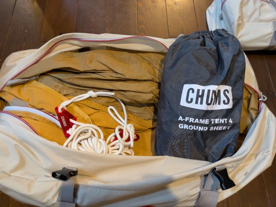 【1/3個口】チャムス　エーフレームテントT/C 4　スクエアタープセット