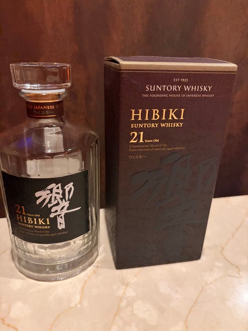 響21年 ウイスキー空瓶箱付き未洗浄一本