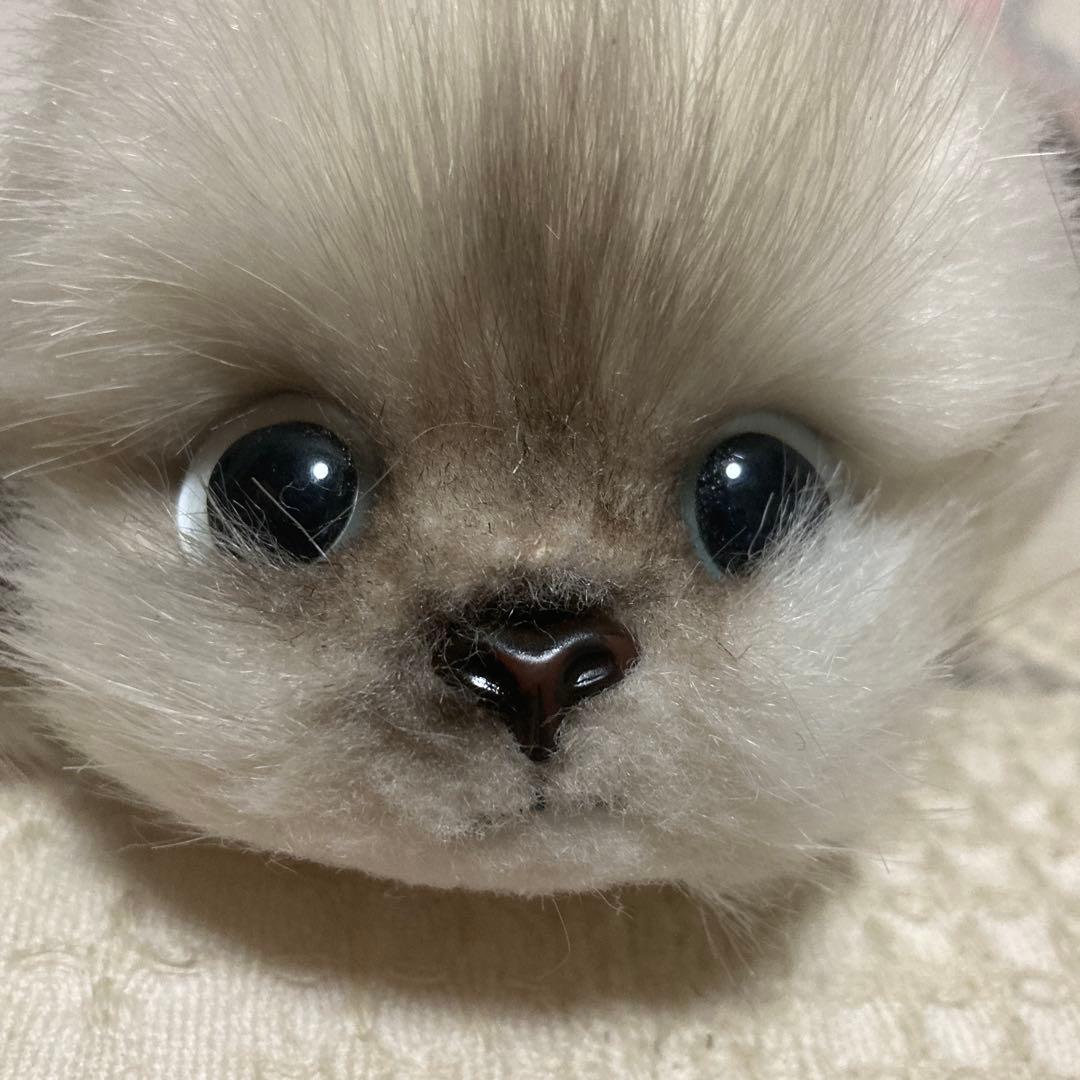 昭和レトロ　リーベ社　猫　寝そべりポーズ　ぬいぐるみ　中古品