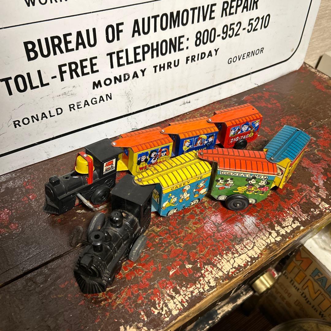 50's U.S.A ヴィンテージ Disney ブリキ 列車玩具 レトロ