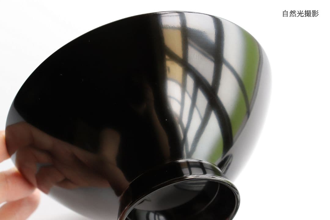 CK73 能登輪島塗 漆光堂謹製 流水菊 金蒔絵 黒塗吸物椀 九客 木箱 木製