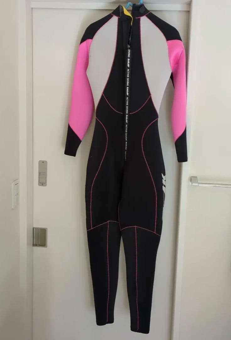 フルスーツ 黒/ピンク ネオプレン