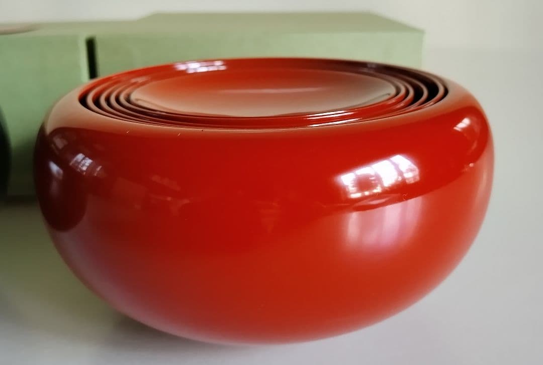 たに屋　応量器　真塗黒と洗朱　2客セット