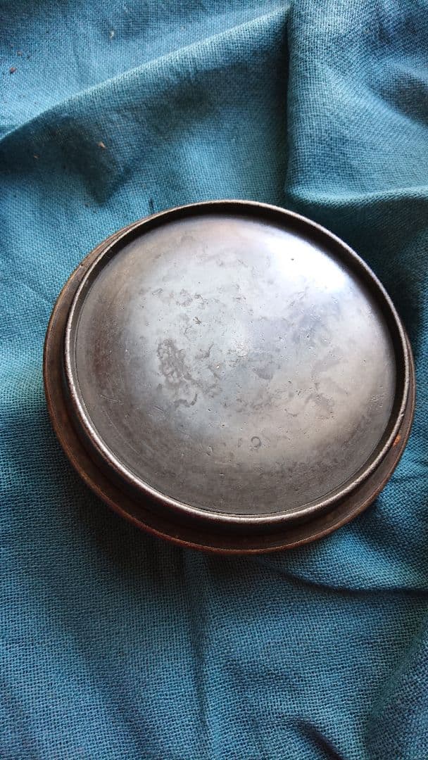 鉄瓶　葡萄の図　釜師　佐平　共箱入