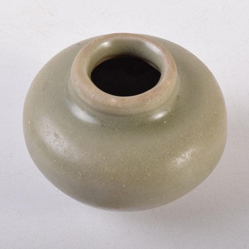 タイ古陶磁　スンコロク　宋胡録　青磁　小壺　時代箱付　V　7227