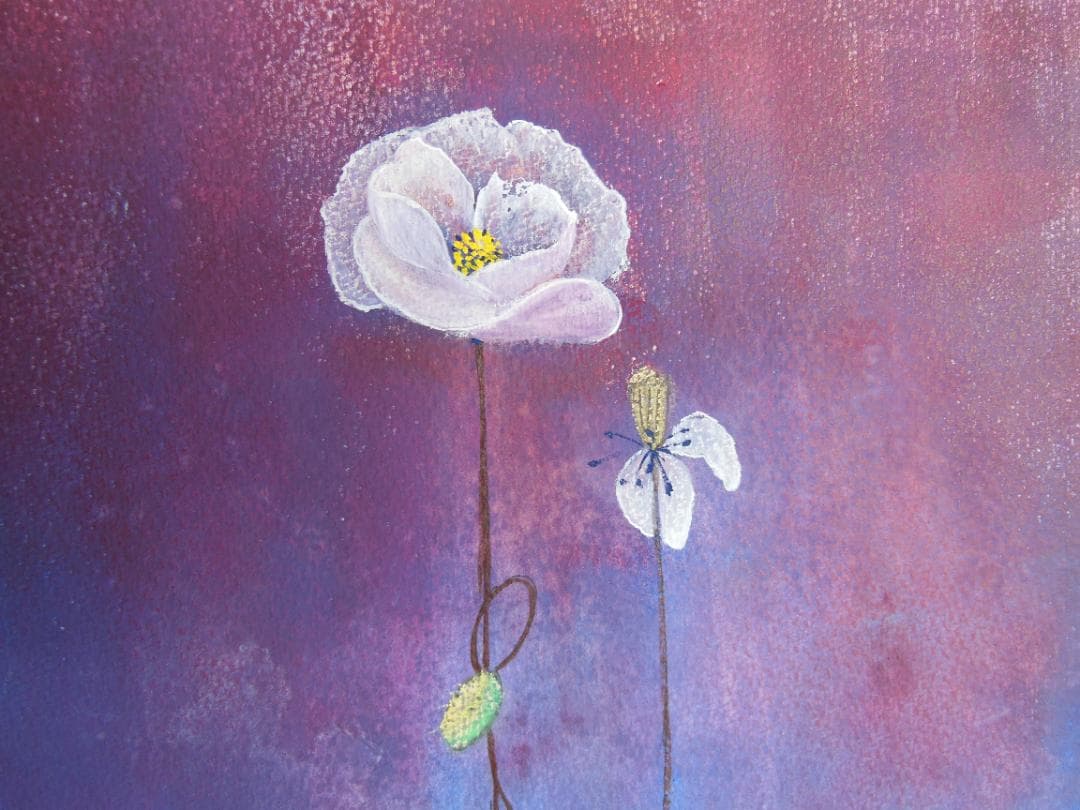 「今、世界が創られる！」 Noriko作 ポピー 額装済み 325