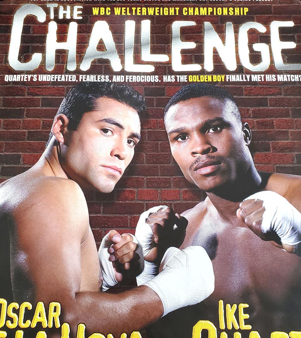ボクシング　ポスター　オスカー・デラホーヤvsアイク・クォーティ　当時物