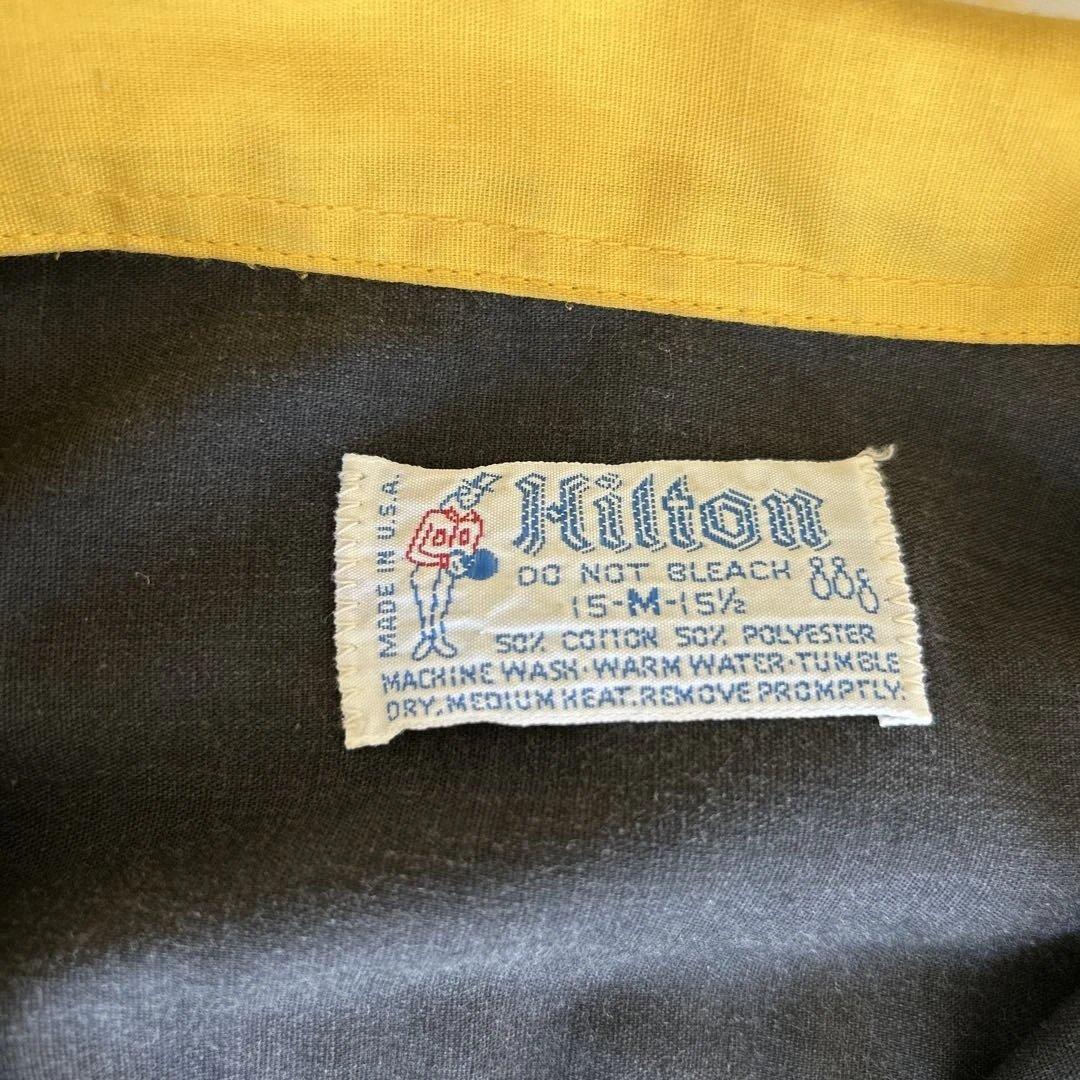 【期間限定】60's Hilton ボウリングシャツ M 黒/黄色