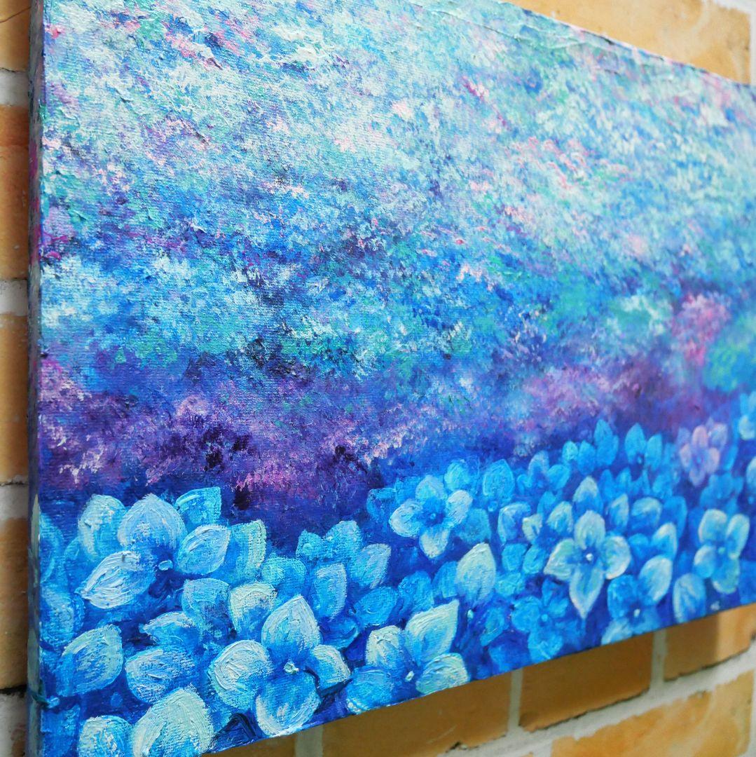 油絵 絵画 【紫陽花畑】