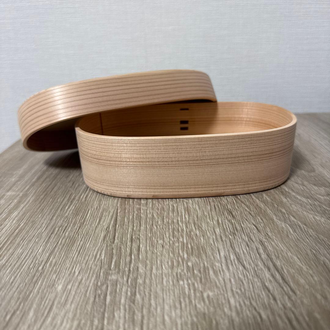 木製 楕円形 曲げわっぱ 専用ボックス付き