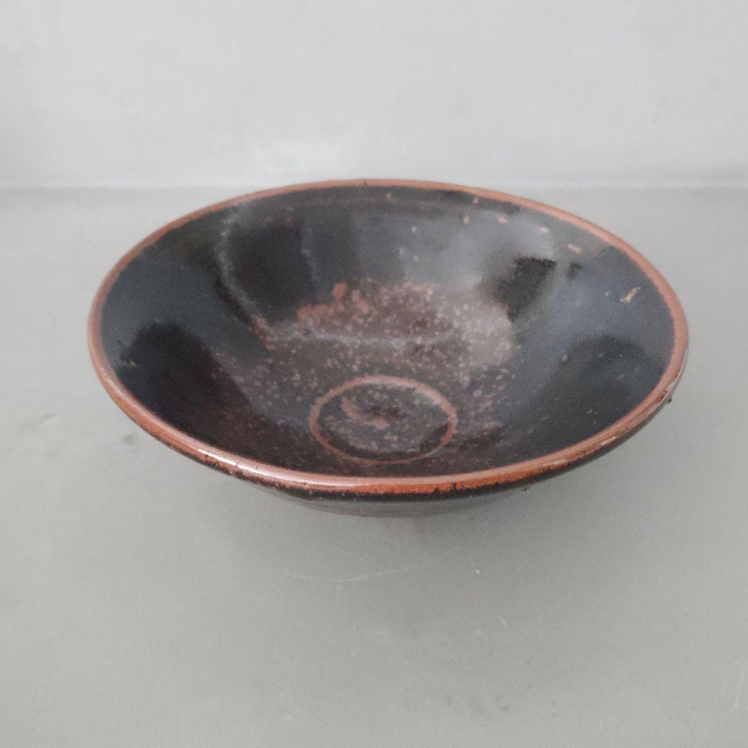 天目茶盌 八代 加藤宇助 秋坂窯 共箱 共布 茶道具 瀬戸赤津の名工 黒茶