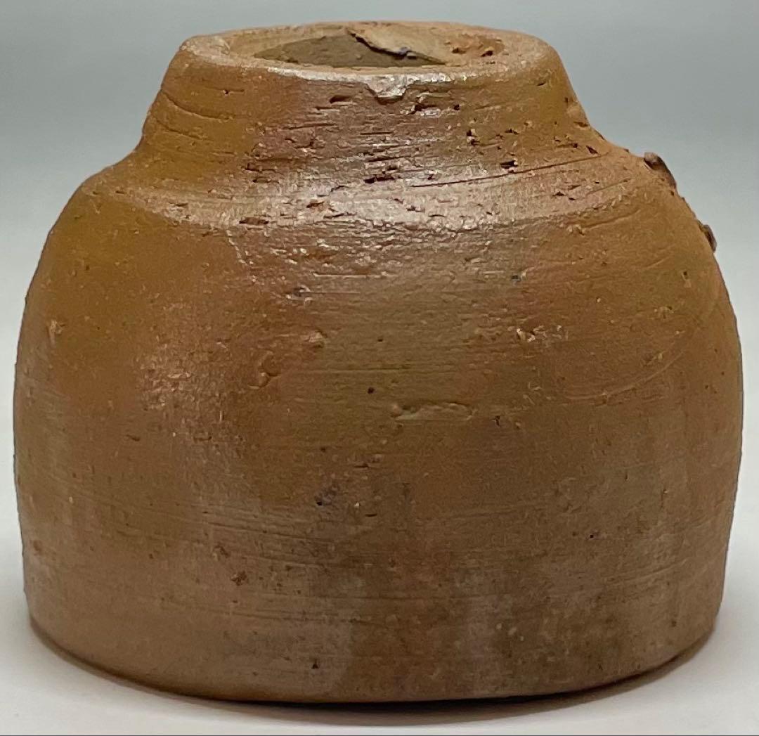 人間国宝　藤原啓　備前酒杯　ぐい呑　共箱　栞　Z23