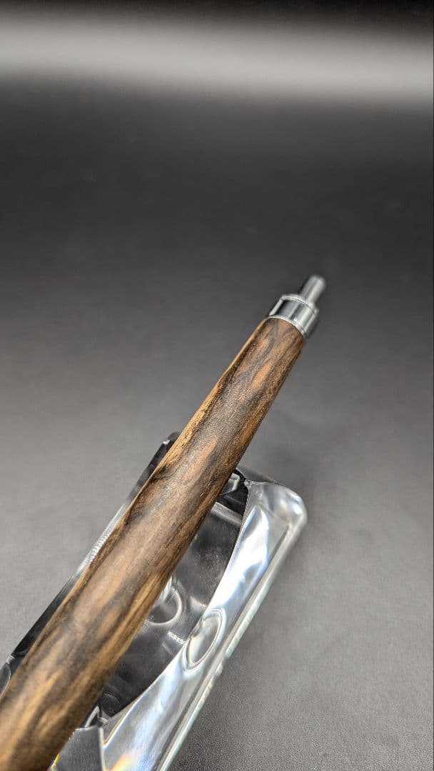127 ペン工房翌檜　黒柿　孔雀杢　木軸シャーペン　木軸ボールペン