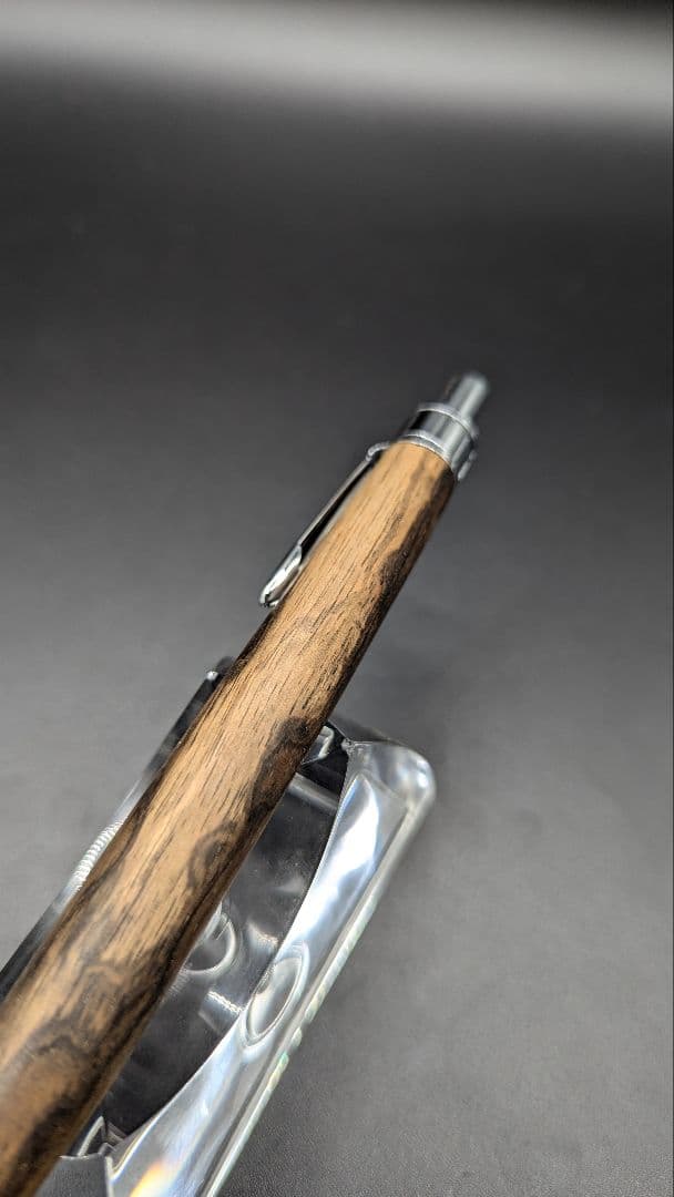 127 ペン工房翌檜　黒柿　孔雀杢　木軸シャーペン　木軸ボールペン