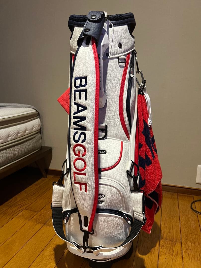 BEAMS GOLF キャディバッグ 2 現行モデル　ウッド3点とパターカバー付