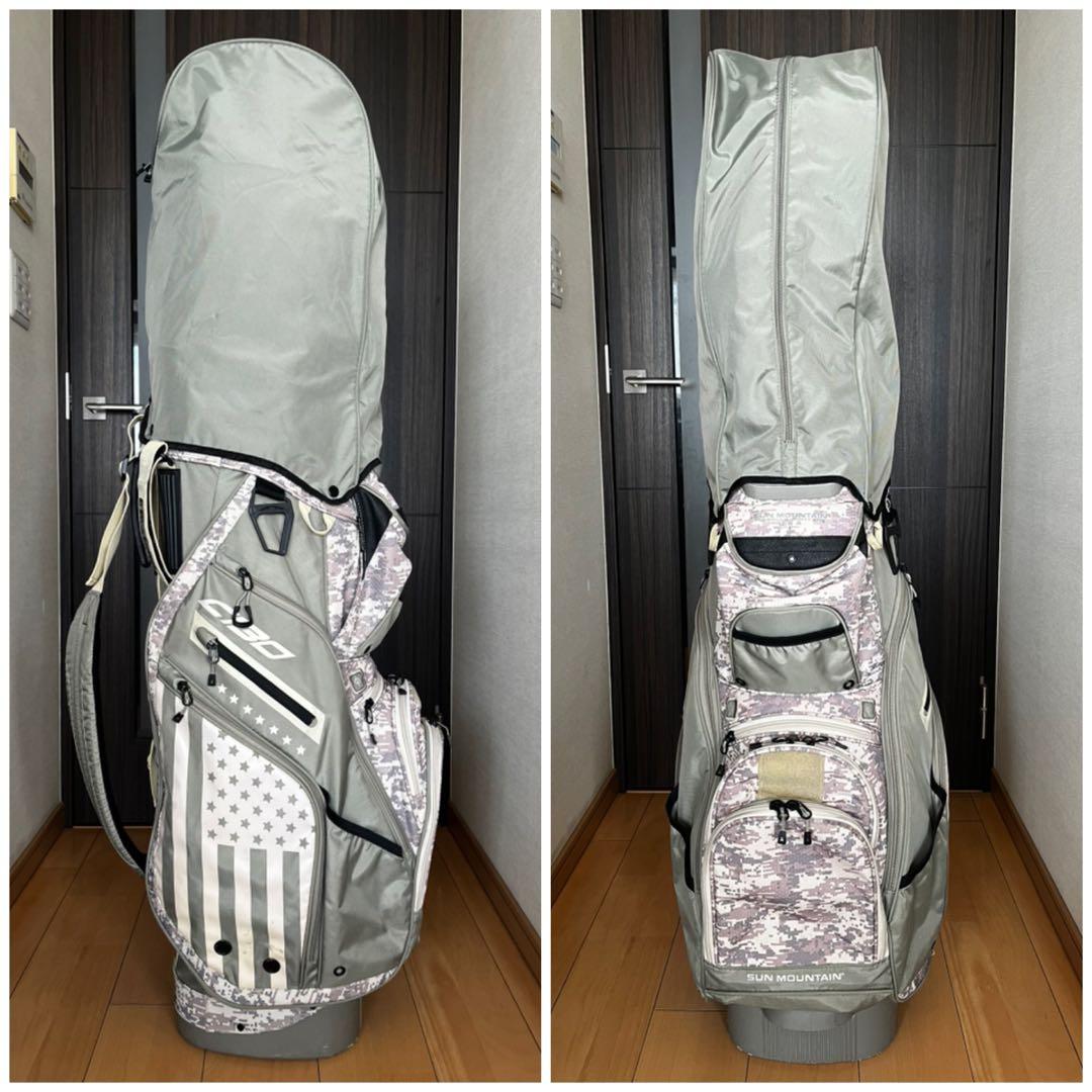 美品希少SUN MOUNTAIN C130 14分割　キャディバッグ カモフラ柄