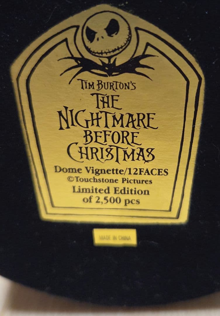 2500個限定ナイトメア・ビフォア・クリスマス ドーム型ビネット12FACES
