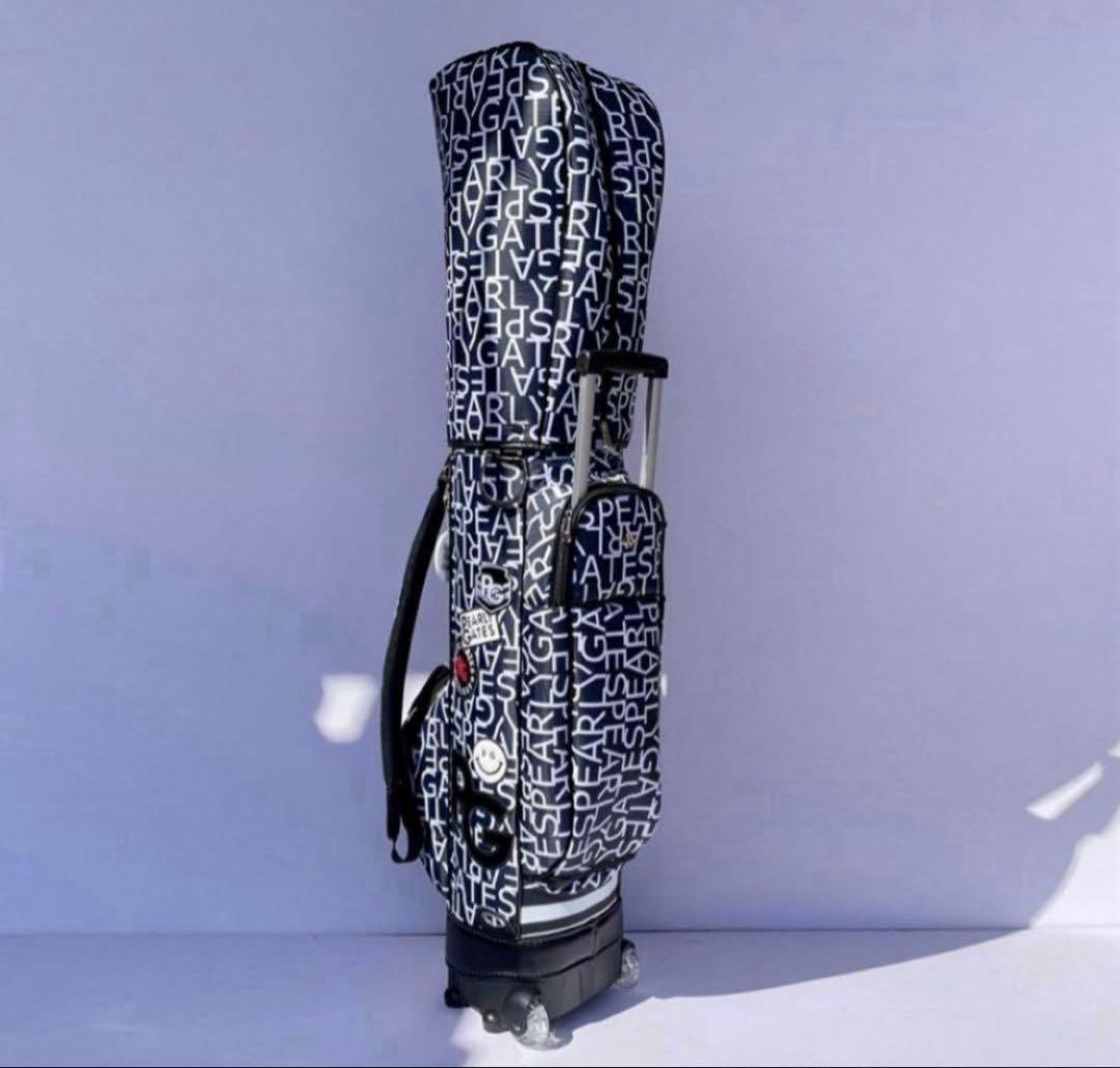 PEARLY GATES ネイビーキャディバッグ　パーリゲイツ　キャスター付き