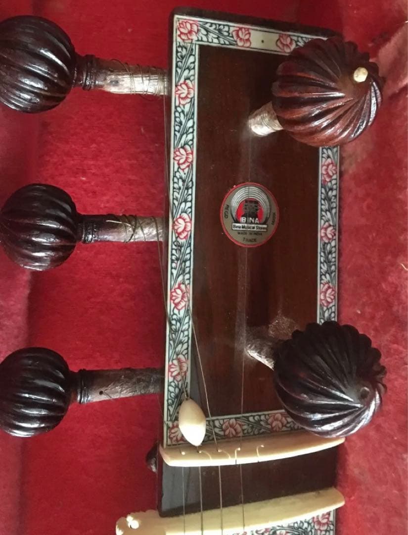 弦張り替え済◎ BINA社 シタール ケース付き 美品