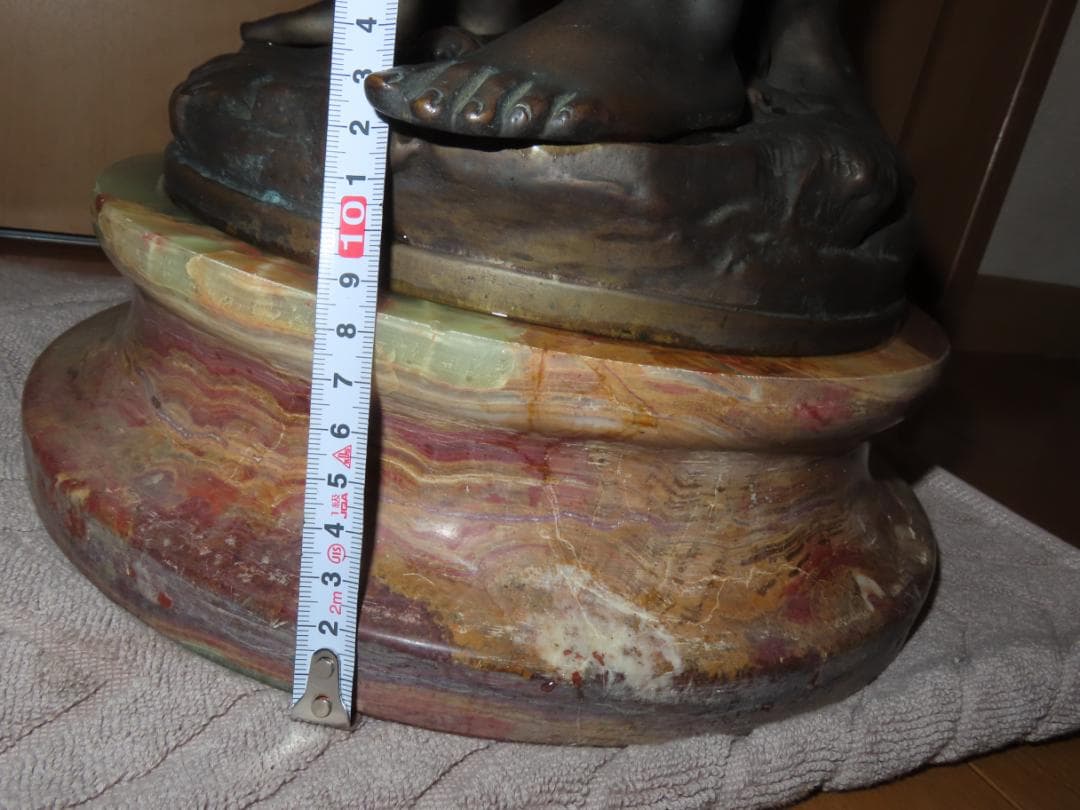 フランス彫刻家オーギュスト・モロー「少年と小鳥」 ブロンズ像　銅像　引き取り限定