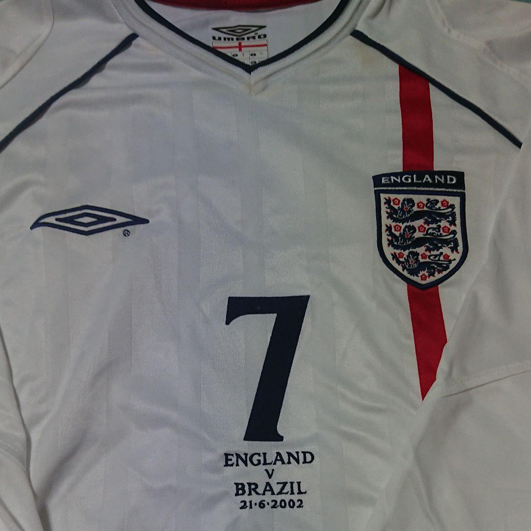 『新品・長袖・2002日韓大会ロゴ入り』ベッカム (準々決勝ブラジル戦の日付)