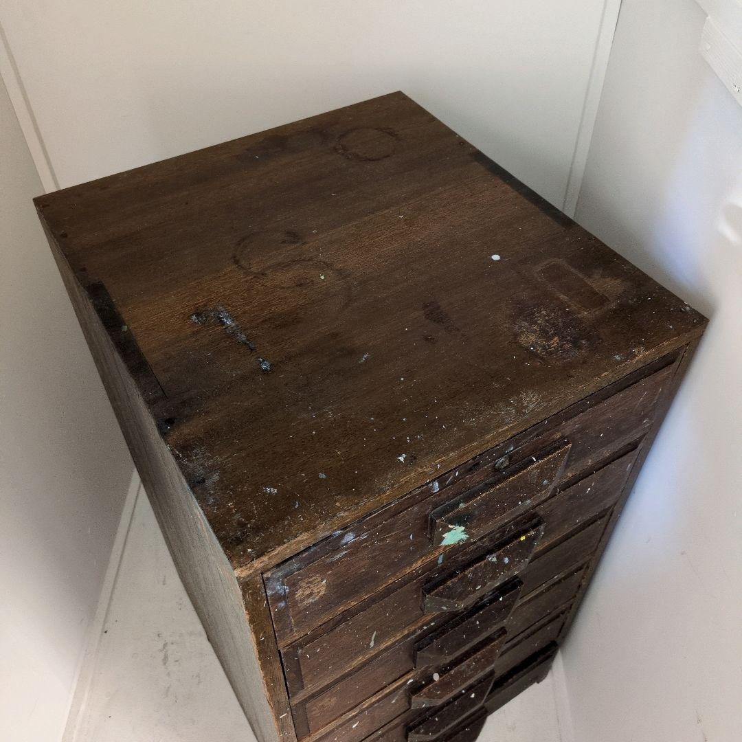 アンティーク ヴィンテージ レトロな大きな引出しシェルフ 木製