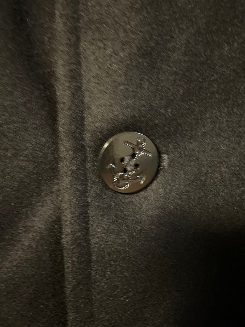 アメリカ海軍　US NAVY Pコート38L ブラック　ミリタリーコート米軍