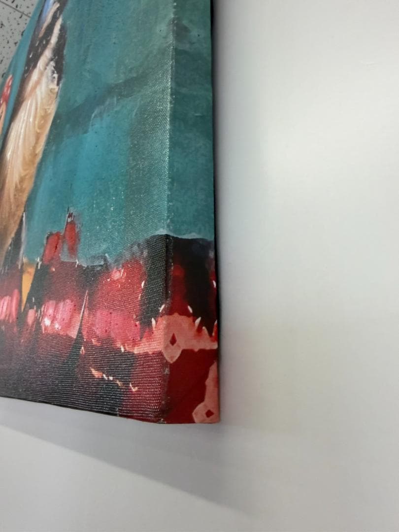 アートパネル　キャンバスアート　小鳥　ラッパー　幅120　壁掛け　絵　アート